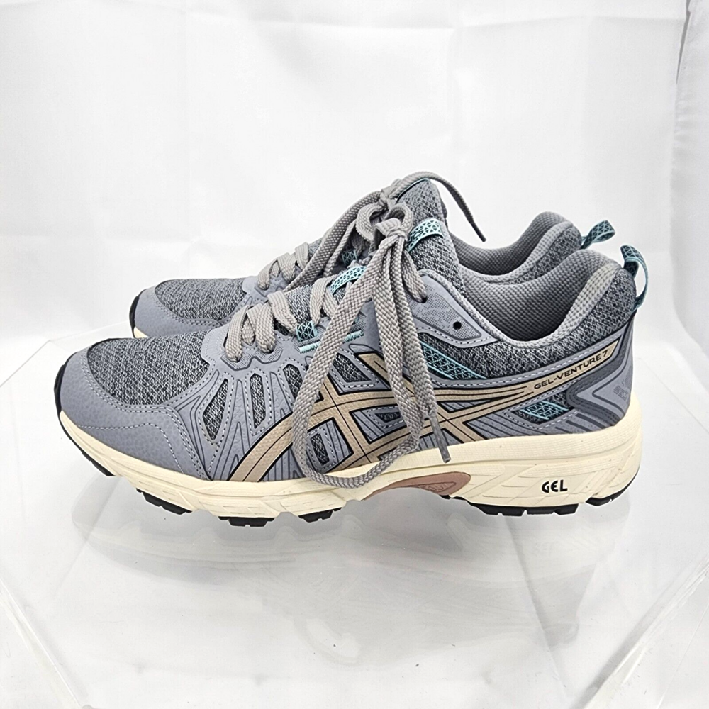 ASICS GEL VENTURE 7 WOMEN 10 TRAIL RUNNING SNEAKERS GRAY 1012A627 SHOES